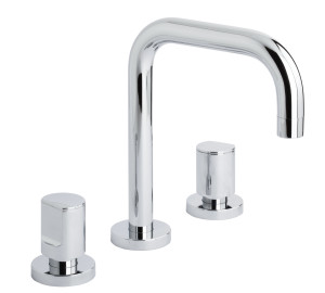 Batería de lavabo caño recto Cromado Kalo